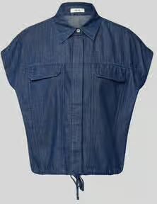 Opus Regular fit blouse met korte mouwen van pure katoen model 'Fulisma'