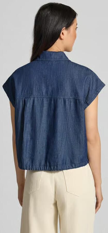 Opus Regular fit blouse met korte mouwen van pure katoen model 'Fulisma' - Foto 3