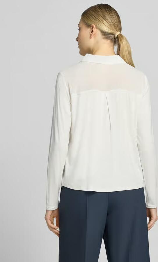 Opus Regular fit blouse met lange mouwen met overhemdkraag model 'Frera' - Foto 2