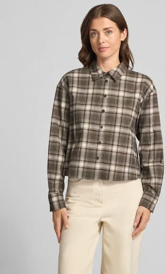 Opus Regular fit blouse met lange mouwen van puur katoen model 'Flakaro' - Foto 3