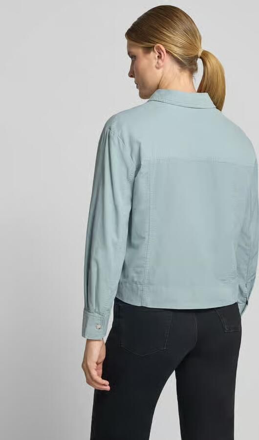 Opus Regular fit blouse met lange mouwen van puur katoen model 'Fronna' - Foto 3