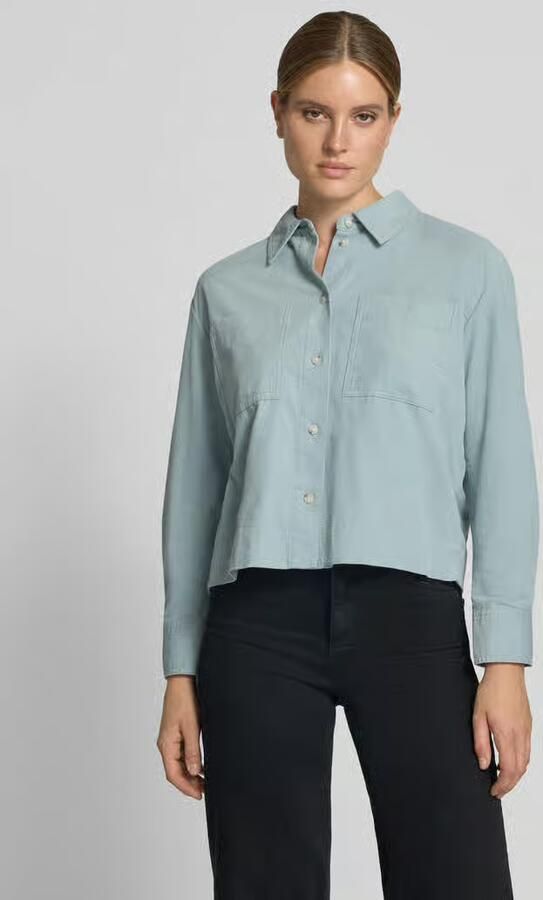 Opus Regular fit blouse met lange mouwen van puur katoen model 'Fronna' - Foto 2