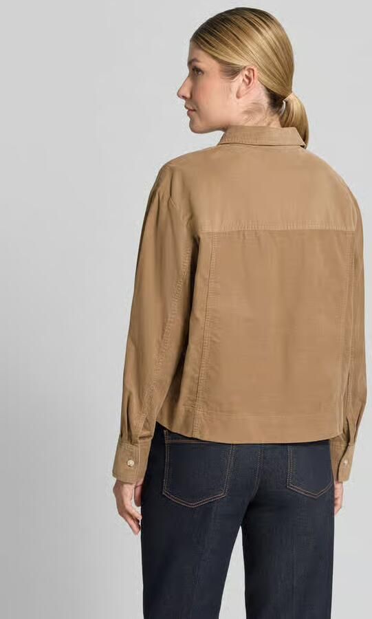 Opus Regular fit blouse met lange mouwen van puur katoen model 'Fronna' - Foto 3