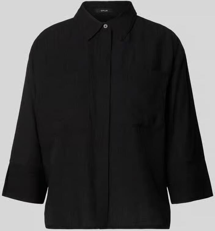 Opus regular fit blouse van mix van viscose met 3 4-mouw model 'Forna' - Foto 2