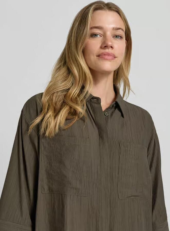 Opus regular fit blouse van mix van viscose met 3 4-mouw model 'Forna'