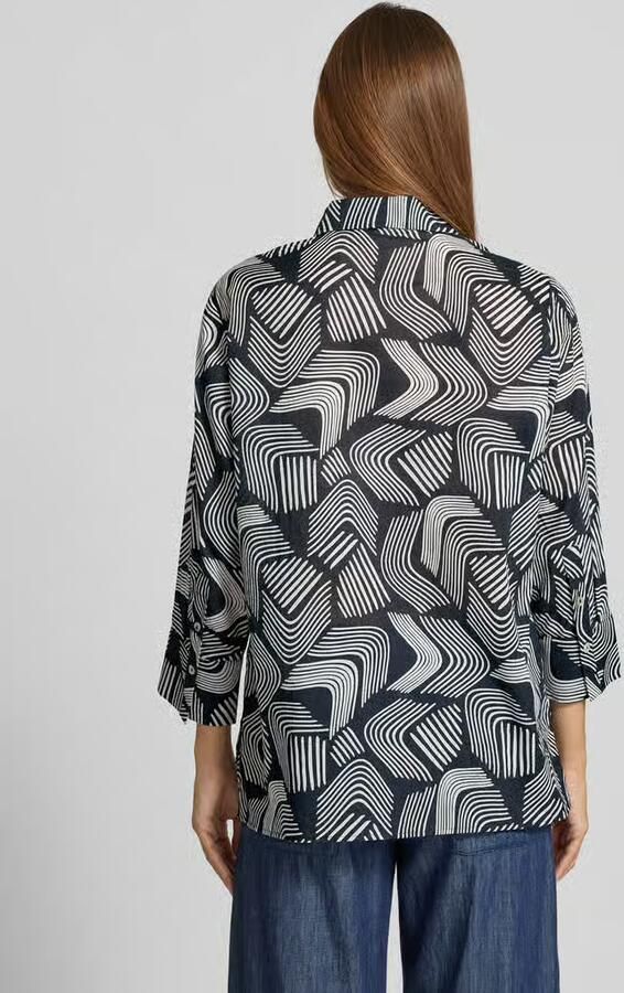 Opus Regular fit blouse van viscose met blinde knoopsluiting