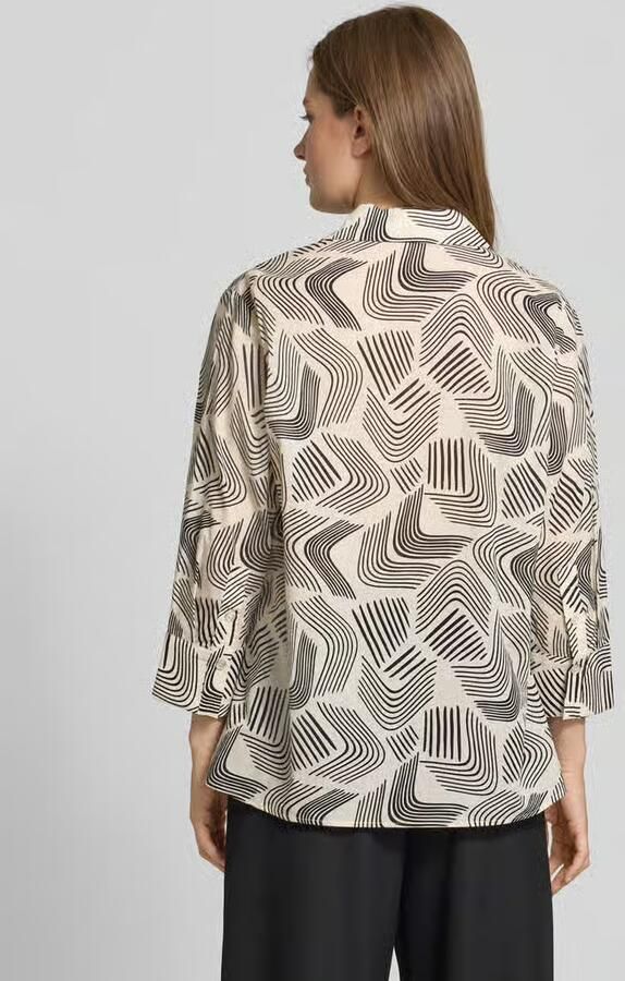 Opus Regular fit blouse van viscose met blinde knoopsluiting