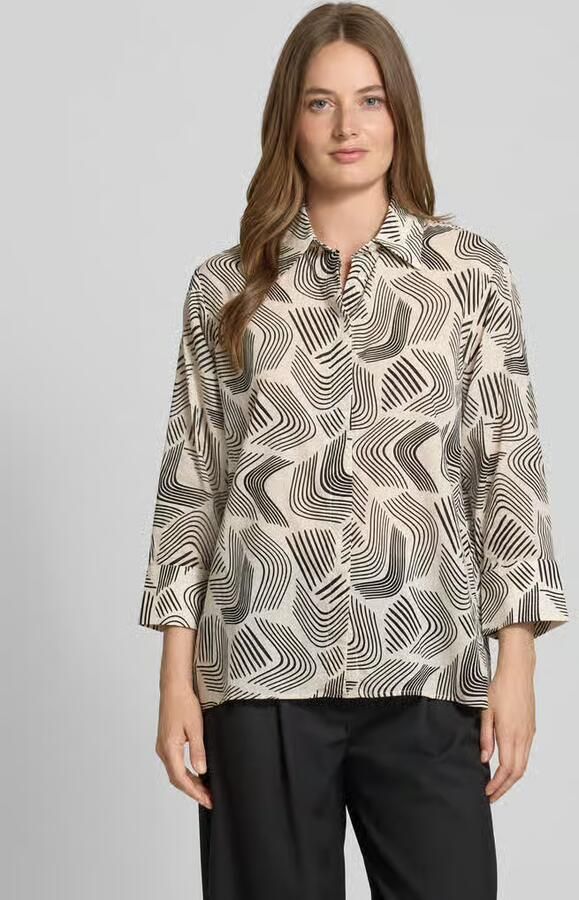 Opus Regular fit blouse van viscose met blinde knoopsluiting - Foto 2
