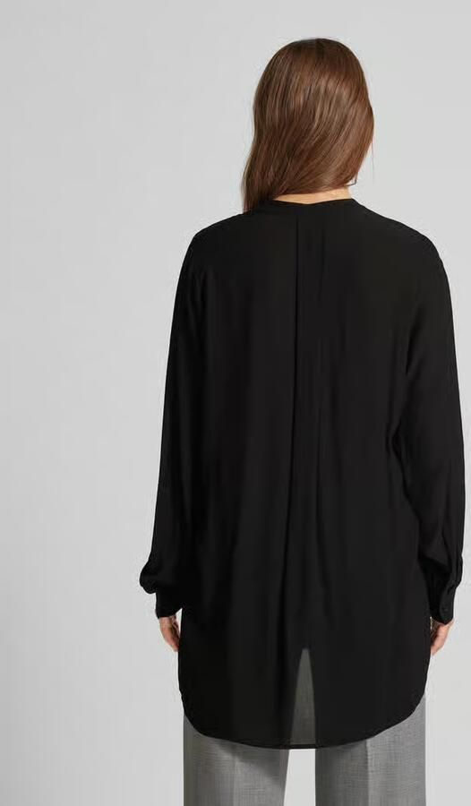 Opus Regular fit blouse van viscose met opstaande kraag model 'Facura'