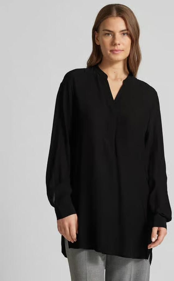 Opus Regular fit blouse van viscose met opstaande kraag model 'Facura' - Foto 2