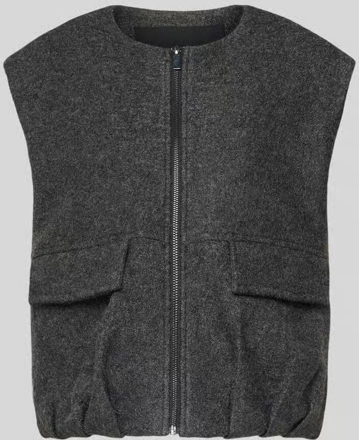 Opus Regular fit gilet van een mix van viscose en wol model 'Womaya'