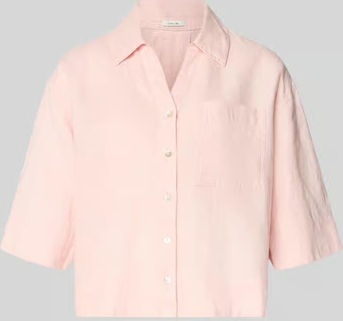 Opus regular fit linnen blouse met borstzak model 'Flippa' - Foto 2