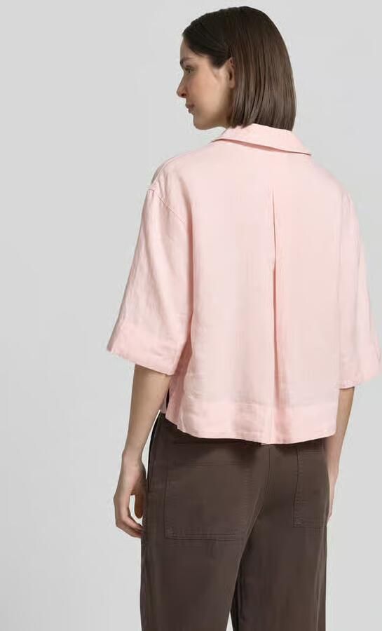 Opus regular fit linnen blouse met borstzak model 'Flippa'
