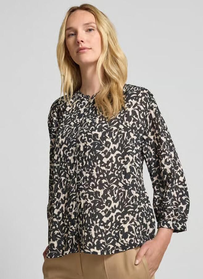 Opus Regular fit overhemdblouse in kreuklook model 'Famelia'