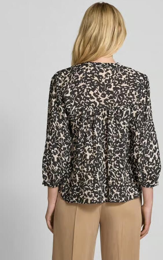 Opus Regular fit overhemdblouse in kreuklook model 'Famelia'