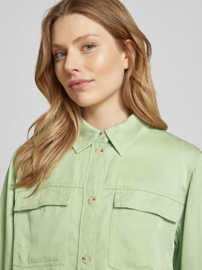 Opus Regular fit overhemdblouse met paspelzakken op de borst model 'Fadelia'