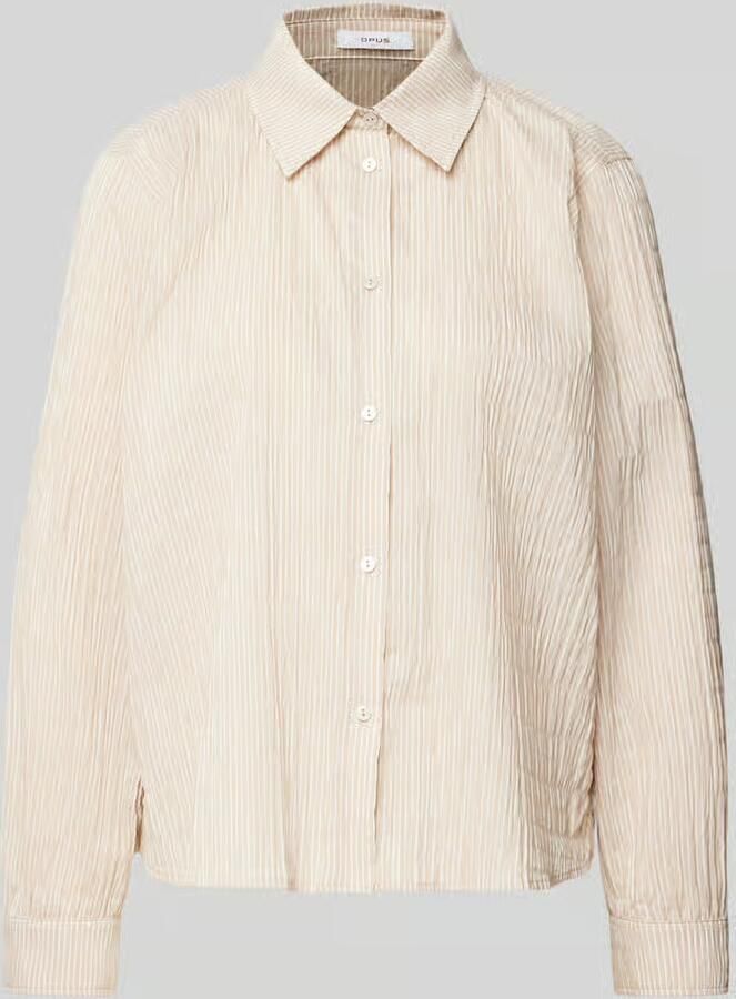 Opus Regular fit overhemdblouse met smokdetails model 'Finnea' - Foto 2