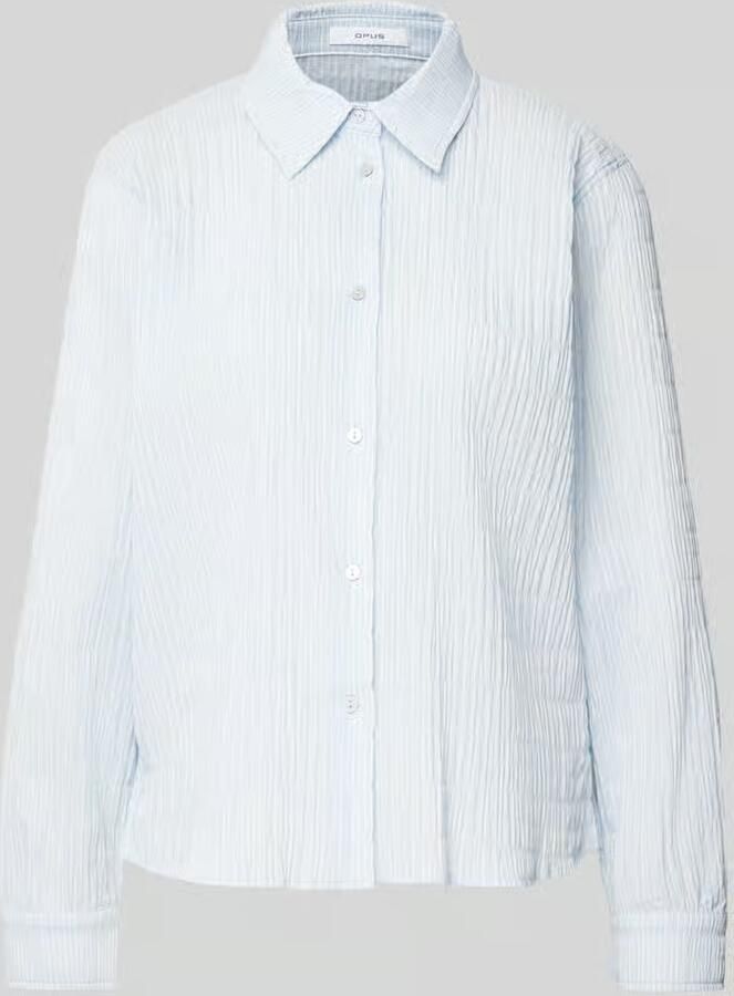 Opus Regular fit overhemdblouse met smokdetails model 'Finnea' - Foto 2