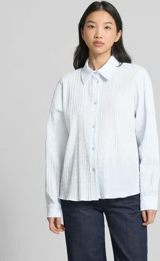 Opus Regular fit overhemdblouse met smokdetails model 'Finnea' - Foto 4