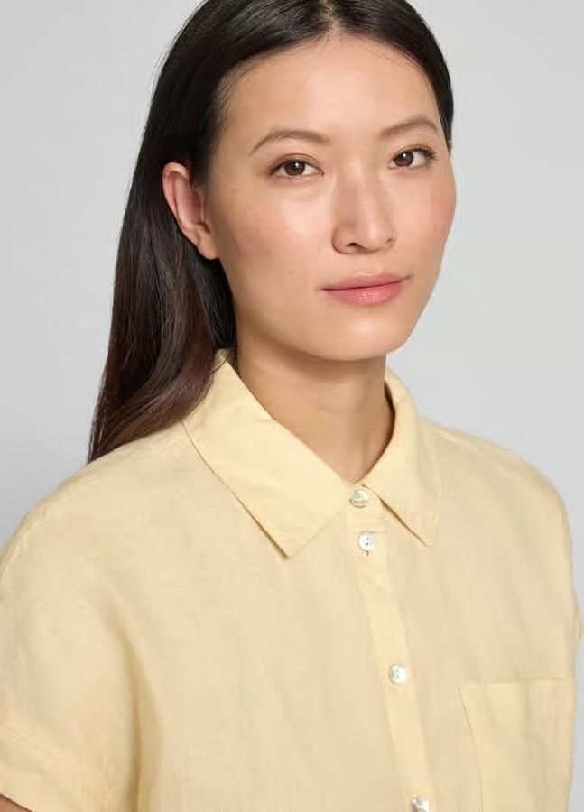 Opus regular fit overhemdblouse van puur linnen model 'Felisa'