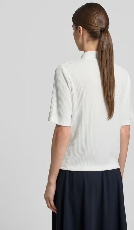 Opus regular fit poloshirt met doorlopende knoopsluiting