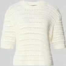 Opus regular fit sweatshirt met gaatjesmotief model 'Mina'