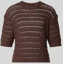 Opus regular fit sweatshirt met gaatjesmotief model 'Mina'