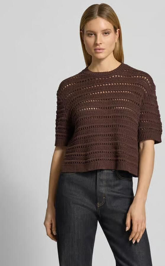 Opus regular fit sweatshirt met gaatjesmotief model 'Mina' - Foto 2