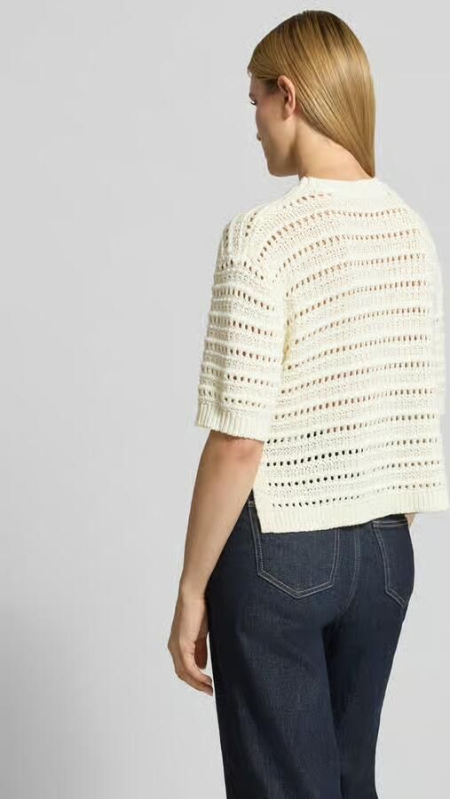 Opus regular fit sweatshirt met gaatjesmotief model 'Mina' - Foto 3