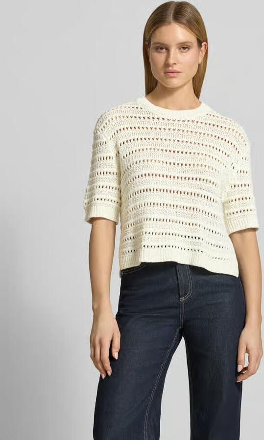 Opus regular fit sweatshirt met gaatjesmotief model 'Mina' - Foto 2