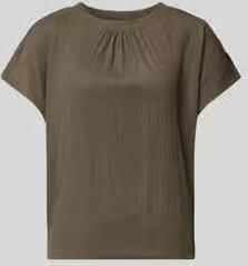 Opus regular fit T-shirt met structuurpatroon model 'Salti'