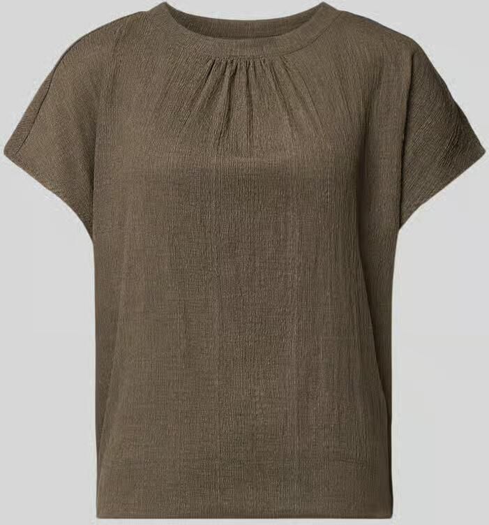Opus regular fit T-shirt met structuurpatroon model 'Salti' - Foto 2