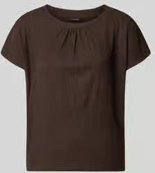 Opus regular fit T-shirt met structuurpatroon model 'Salti'
