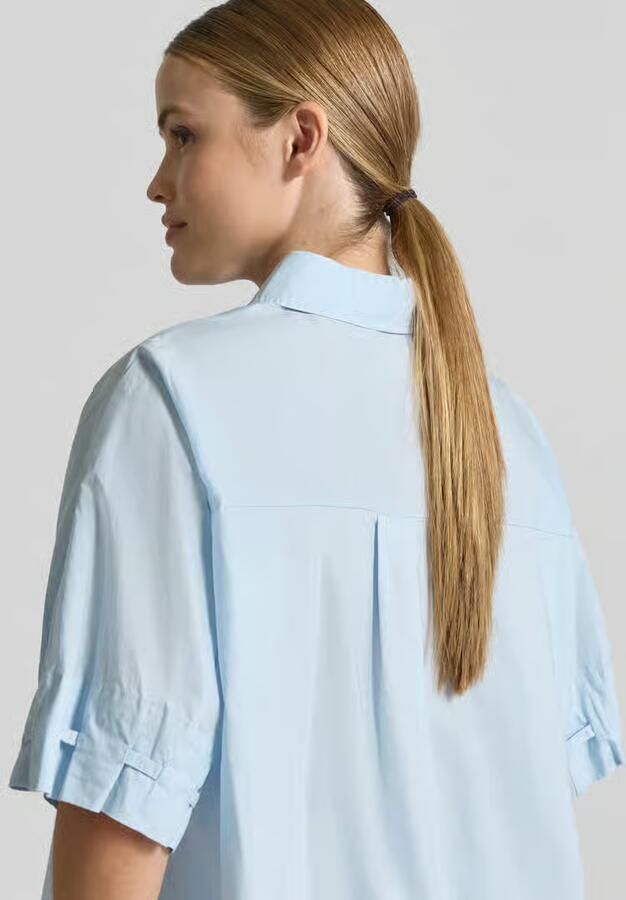 Opus relaxed fit blouse met verdekte knoopsluiting model 'Finoa'