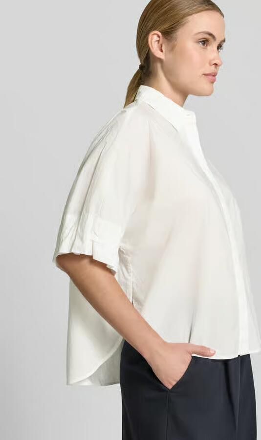 Opus relaxed fit blouse met verdekte knoopsluiting model 'Finoa'