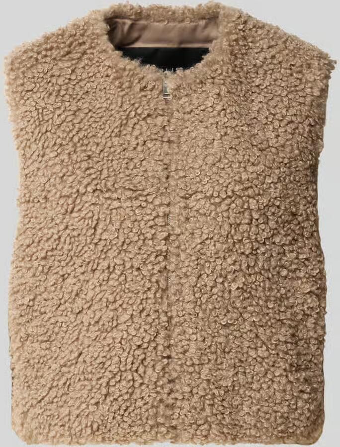 Opus relaxed fit bodywarmer met teddystructuur model 'Wikara'