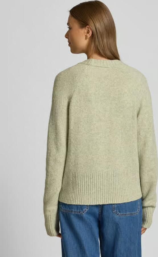 Opus Relaxed fit gebreid jack met alpaca-gehalte model 'Dassi'