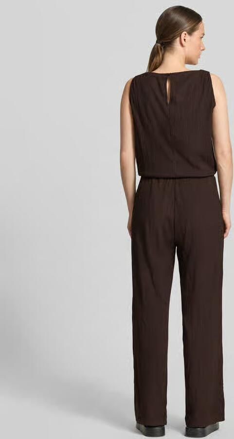 Opus Relaxed fit jumpsuit met structuurpatroon model 'Mefiza'