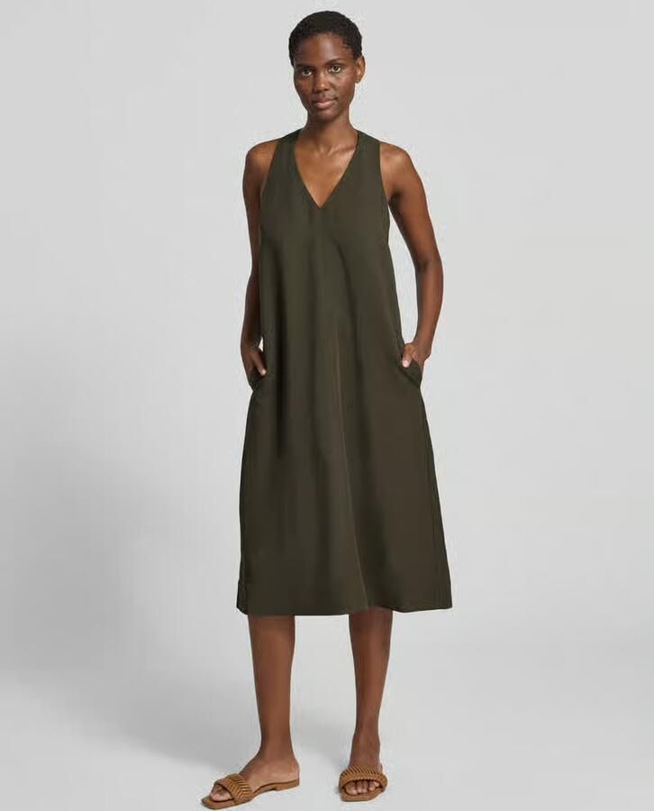 Opus relaxed fit midi-jurk van viscosemix model 'Waka' - Foto 2