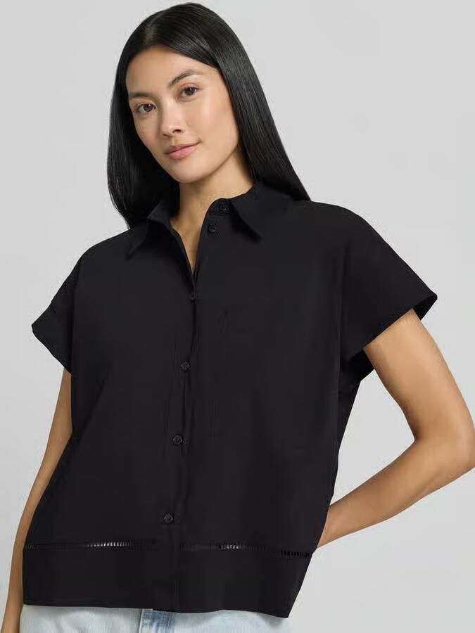 Opus relaxed fit overhemdblouse met opengewerkte borduursels model 'Fallerie' - Foto 2