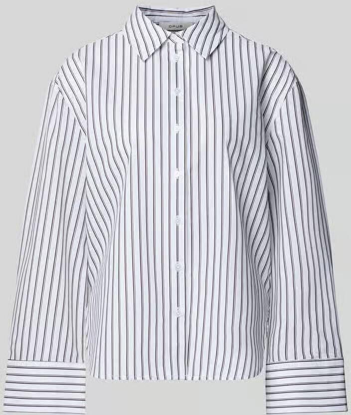 Opus Relaxed fit overhemdblouse van lyocellmix model 'Fapo'