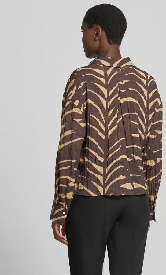 Opus relaxed fit overhemdblouse van viscosemix model 'Fadena' - Foto 3