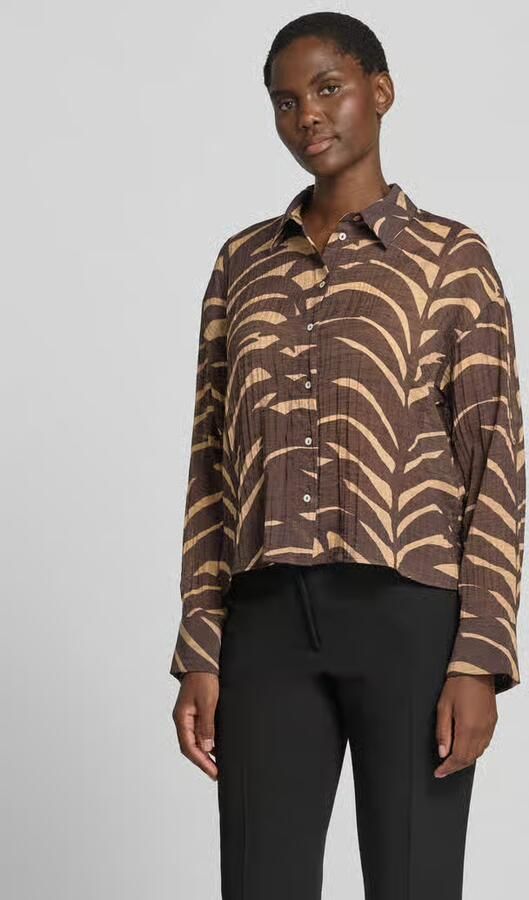 Opus relaxed fit overhemdblouse van viscosemix model 'Fadena' - Foto 4