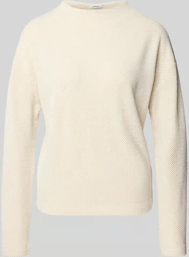 Opus Relaxed fit sweatshirt met Opstaande kraag Model 'Serata'