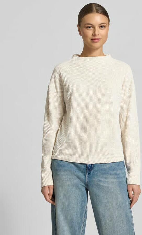 Opus Relaxed fit sweatshirt met Opstaande kraag Model 'Serata' - Foto 4
