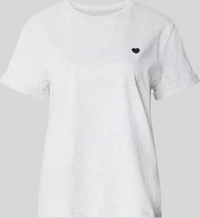 Opus relaxed fit t-shirt met motiefstitching model 'Serz' - Foto 2