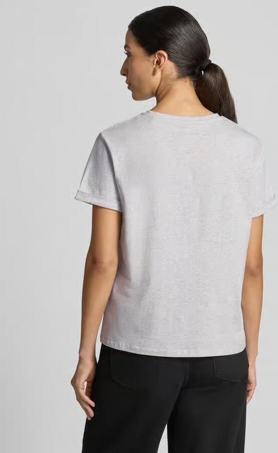 Opus relaxed fit t-shirt met motiefstitching model 'Serz' - Foto 4