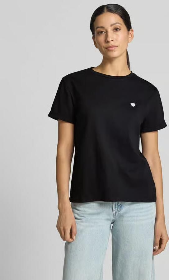 Opus relaxed fit t-shirt met motiefstitching model 'Serz' - Foto 6
