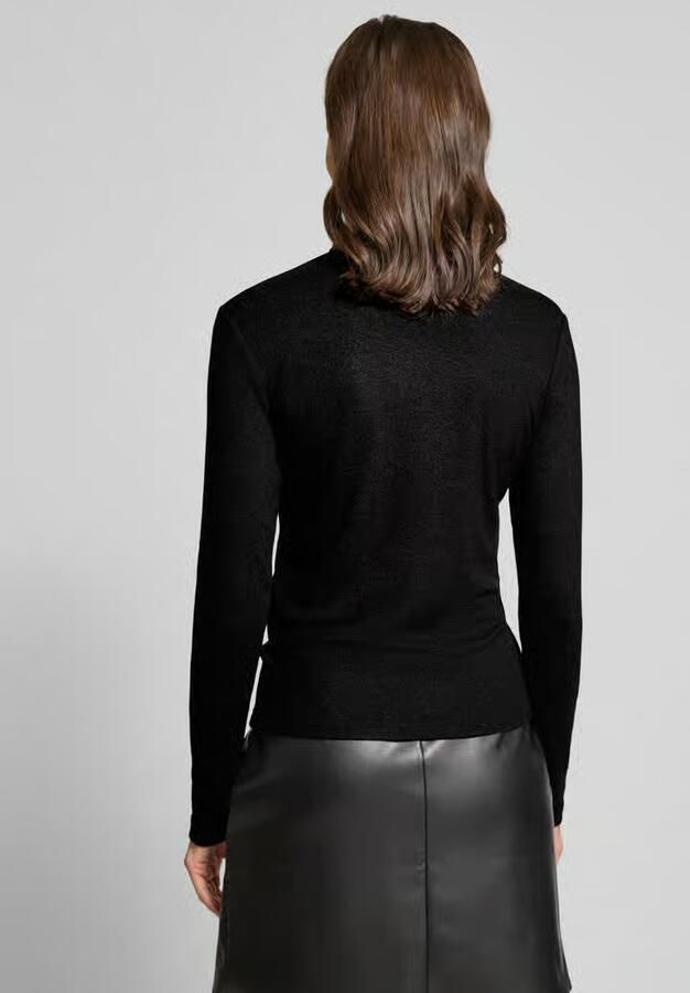 Opus Shirt met lange mouwen en opstaande kraag model 'Sanba'