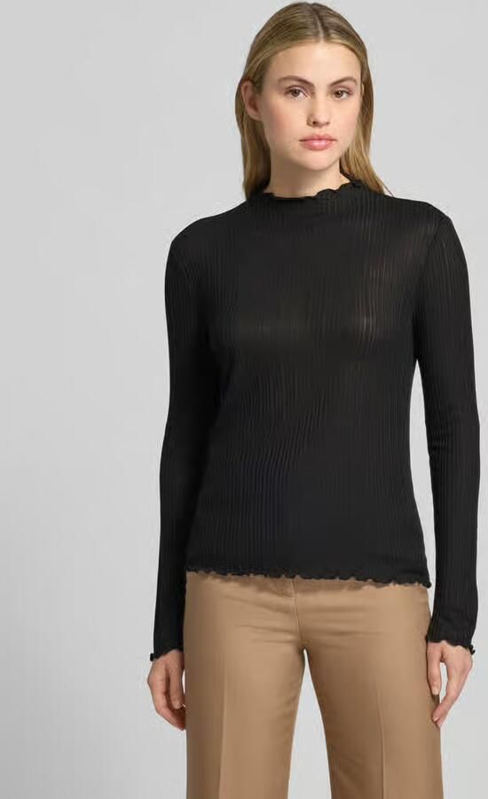 Opus Shirt met lange mouwen en opstaande kraag model 'Sivi' - Foto 2